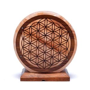 Zoutlamp Flower of Life (5 kg) ca. 22 x 19 cm