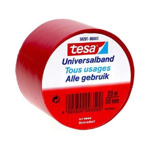 1x Tesa Universalband isolatietape rood 20 mtr x 5 cm klusbenodigdheden   -