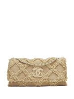 CHANEL Pre-Owned grand sac porté épaule en crochet (2009) - Tons neutres