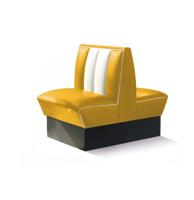 Classic Retro Diner Bank Bel Air HW70 DB Geel
