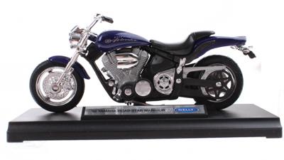 Welly metalen motorminiatuur Yamaha blauw 12 cm Welly metalen motorminiatuur Yamaha blauw 12 cm