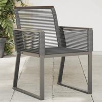 Tuinstoelen 2 st poly rattan zwart