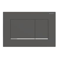 Geberit Sigma 30 bedieningspaneel mat zwart/chroom voor Sigma reservoirs 8cm (UP720) en 12cm (UP320)