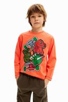 Desigual dinosaurus T-shirt - ORANGE - 11/12 - thumbnail