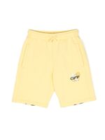 Off-White Kids short à taille à lien de resserrage - Jaune - thumbnail