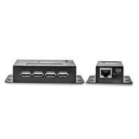 LINDY 50m 4 Port USB 2.0 Cat.5 Extender USB-extender RJ45 via netwerkkabel RJ45 50 m - thumbnail