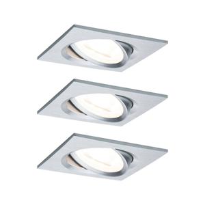 Paulmann 93492 Inbouwlamp Set van 3 stuks 18 W Aluminium (gedraaid)