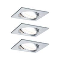 Paulmann 93492 Inbouwlamp Set van 3 stuks 18 W Aluminium (gedraaid) - thumbnail