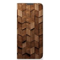 Book Wallet Case voor Nokia G50 Wooden Cubes - thumbnail