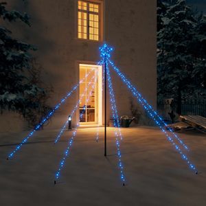 VidaXL Kerstboomverlichting 400 LED&apos;s binnen/buiten 2,5 m blauw