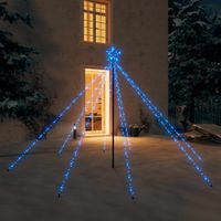 VidaXL Kerstboomverlichting 400 LED&apos;s binnen/buiten 2,5 m blauw