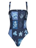 Agua By Agua Bendita maillot de bain Limón Algae à imprimé - Bleu