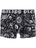 Philipp Plein boxer imprimé à taille basse - Noir - thumbnail