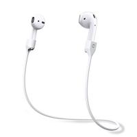 Keybudz AirStrapz houder houderband, opslag voor Apple AirPods Pro & AirPods, hoofdtelefoon oortelefoon accessoires, wit