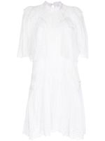 MARANT ÉTOILE robe en coton Kayene à broderie anglaise - Blanc