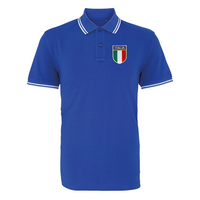 Rugby Vintage - Italië Tipped Polo - Blauw - thumbnail