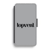 Topvent Grijs Zwart: iPhone XR Flip Hoesje