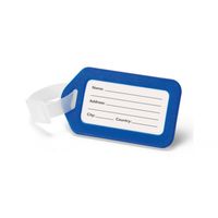 Kofferlabel/bagagelabel kunststof blauw 5 x 8 cm   -