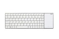 Rapoo 2.4GHz draadloze E2710 ultradun toetsenbord + touchpad - Wit (Qwerty US lay-out)