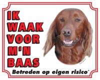 Ierse Setter Waakbord - Ik waak voor mijn baas
