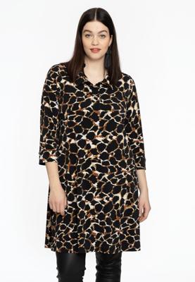 Yoek Jurk met kraag WILD | Zwart | Maat 42/44 Yoek Jurk met kraag WILD | Zwart | Maat 42/44