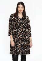 Yoek Jurk met kraag WILD | Zwart | Maat 42/44