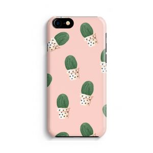 Cactusprint roze: Volledig Geprint iPhone 7 Hoesje