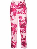 P.A.R.O.S.H. pantalon de tailleur à fleurs - Rose