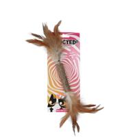 Addicted Speelgoed met veren voor katten, stick met caterpillar en veren
