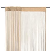 VidaXL Draadgordijnen 100x250 cm beige 2 st