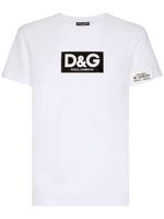 Dolce & Gabbana t-shirt en coton à patch logo - Blanc