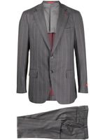 Isaia costume à rayures - Gris