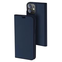 Dux Ducis Skin Pro iPhone 12/12 Pro Flip Case - Donkerblauw - thumbnail