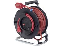 AS Schwabe 12232 Kabelhaspel 25.00 m Rood Randaarde rubberen stekker