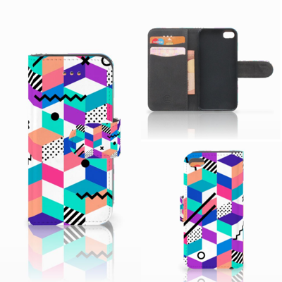 Apple iPhone 5C Bookcase Blokken Kleurrijk