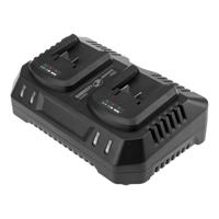 Energy+ Grafietlader, multi-oplader met twee aansluitingen, 18 V Li-Ion, 2 accu's tegelijkertijd opladen, snellaadfunctie, voor professionals