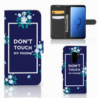 Samsung Galaxy S9 Plus Portemonnee Hoesje Flowers Blue DTMP