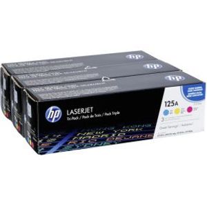 HP 125A originele cyaan/magenta/gele LaserJet tonercartridge, 3-pack