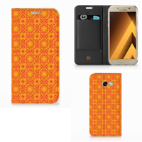 Samsung Galaxy A5 2017 Hoesje met Magneet Batik Oranje