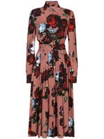 Dolce & Gabbana robe en soie mélangée à fleurs - Rose