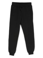 Moschino Kids pantalon de jogging à logo en relief - Noir - thumbnail