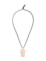 Gavello collier à pendentif croix en or rose 18ct orné de diamants