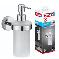 tesa® Smooz zeeppomp, hoogglans verchroomd metaal, zelfklevend, 119 mm x 70 mm x 171 mm