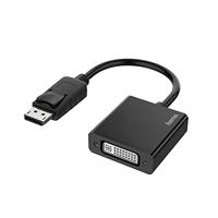 Hama DisplayPort Plug Adapter - DVI-stekker voor de overdracht van digitale gegevens en videosignalen (Ultra HD, 4K, 4096 x 2160), zwart