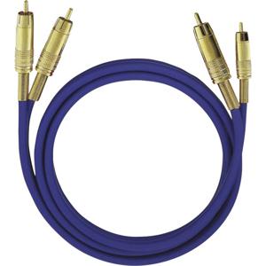 Oehlbach NF 1 Master Cinch Audio Aansluitkabel [2x Cinch-stekker - 2x Cinch-stekker] 10.00 m Blauw Vergulde steekcontacten