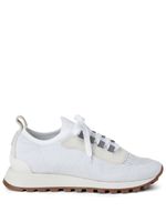 Brunello Cucinelli baskets en maille - Blanc