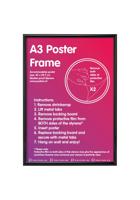 Wissellijst A3 Zwart 29,7x42cm Kunststof