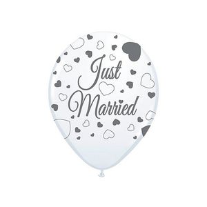 Just Marriedbruiloft  versiering balonnen 8x stuks   -