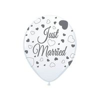 Just Marriedbruiloft  versiering balonnen 8x stuks   -