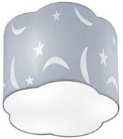 Trio plafondlamp Moony jongens 25 cm 1 x E27 staal 42 watt blauw